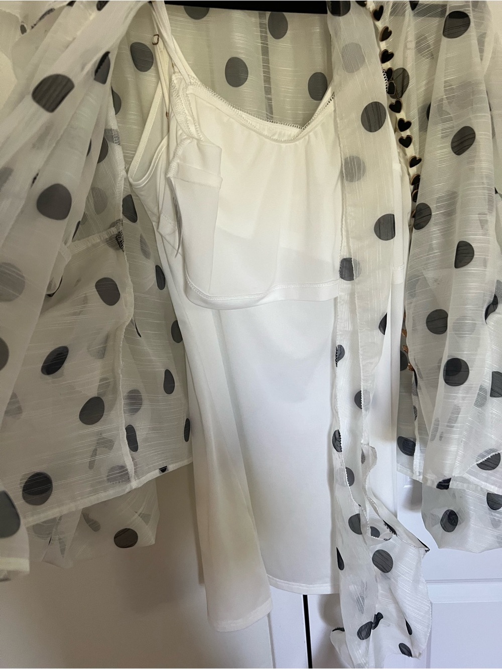 Zimmermann Runway 2024 Crush Polka Dot Silk & Linen Maxi Skirt and Blouse Set - Picture 8 of 14